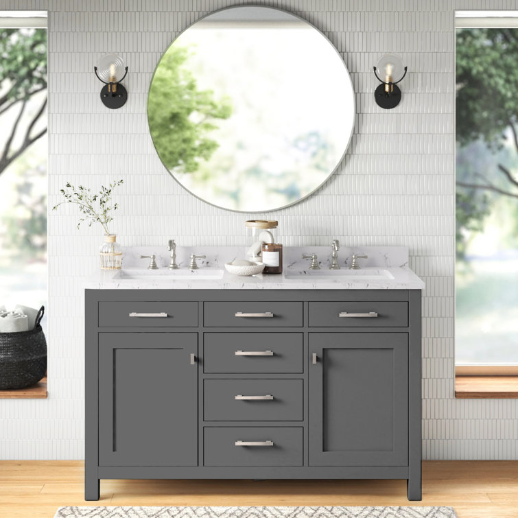 Mercury Row® Atencio 54" Double Bathroom Vanity Set & Reviews Wayfair